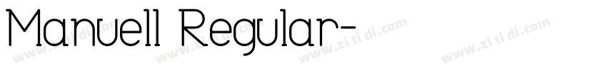 Manuell Regular字体转换